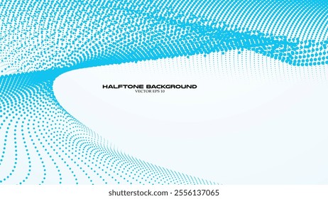 Blue gradient halftone abstract background for backdrop or presentation