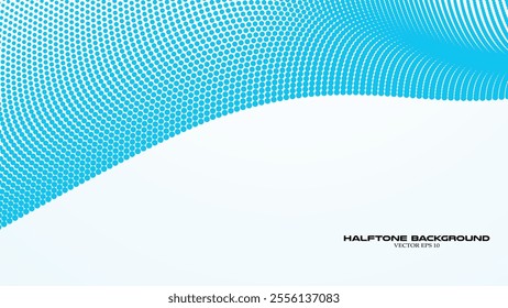 Blue gradient halftone abstract background for backdrop or presentation