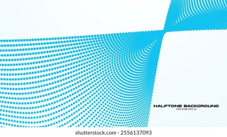 Blue gradient halftone abstract background for backdrop or presentation