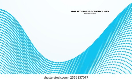 Blue gradient halftone abstract background for backdrop or presentation