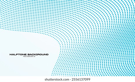 Blue gradient halftone abstract background for backdrop or presentation