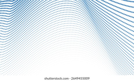 Blue gradient halftone background for modern abstract digital design graphic wallpaper and web layout