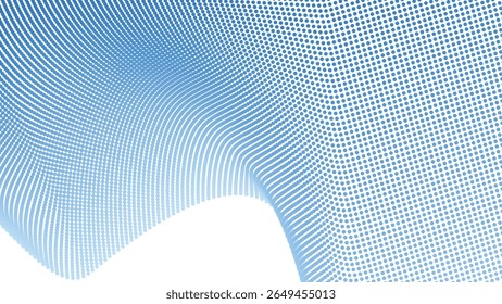 Blue gradient halftone background for modern abstract digital design graphic wallpaper and web layout