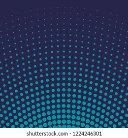 Blue gradient halftone background vector