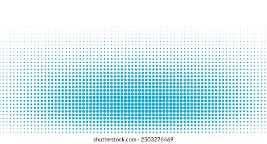 Blue Gradient Halftone Dot Pattern Transparent Vector Background.eps10