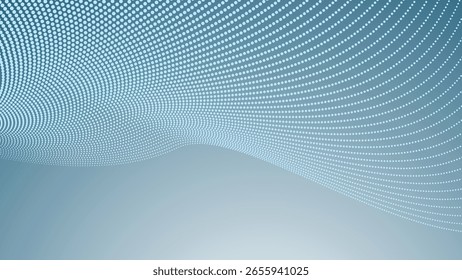 Blue Gradient Halftone Polkadot Abstract Background for Modern Design, Poster, or Digital Artwork