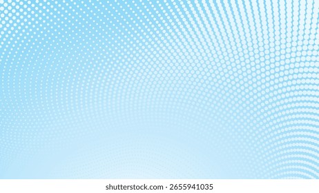 Blue Gradient Halftone Polkadot Abstract Background for Modern Design, Poster, or Digital Artwork
