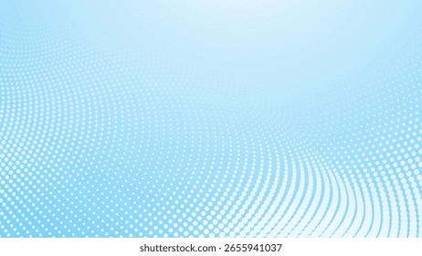Blue Gradient Halftone Polkadot Abstract Background for Modern Design, Poster, or Digital Artwork