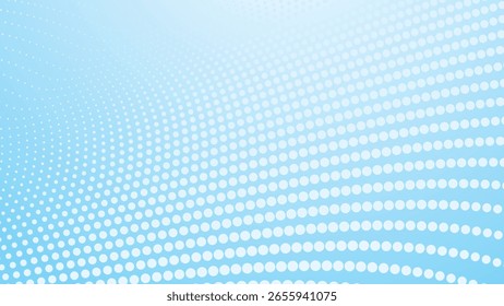 Blue Gradient Halftone Polkadot Abstract Background for Modern Design, Poster, or Digital Artwork