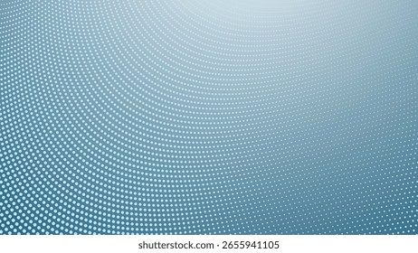Blue Gradient Halftone Polkadot Abstract Background for Modern Design, Poster, or Digital Artwork
