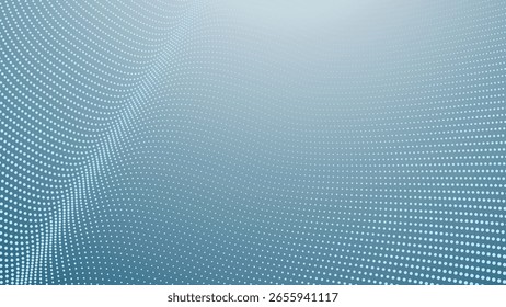 Fundo abstrato de Polkadot de meio-tom de gradiente azul para design moderno, pôster ou arte digital