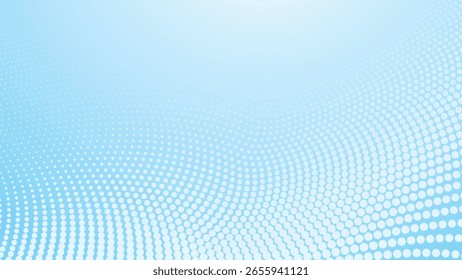 Blue Gradient Halftone Polkadot Abstract Background for Modern Design, Poster, or Digital Artwork
