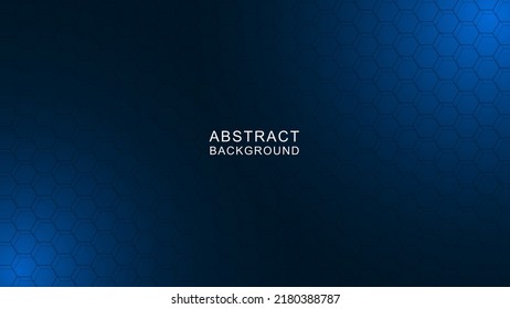 Blue gradient hexagon background design