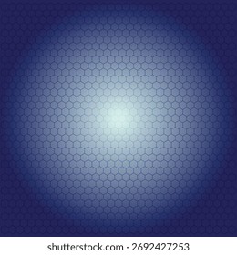 Fundo de padrão de hexágono de gradiente azul