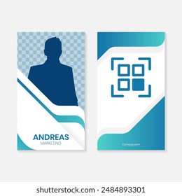 blue gradient identity card design template