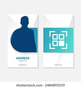 blue gradient identity card design template