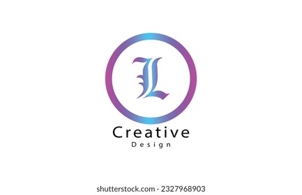 Blue gradient L Letter Logo Design with Stylized Look and Modern Design for Business Company Logo. L Icon Logo in Blue gradient colors and creative shape Vector.