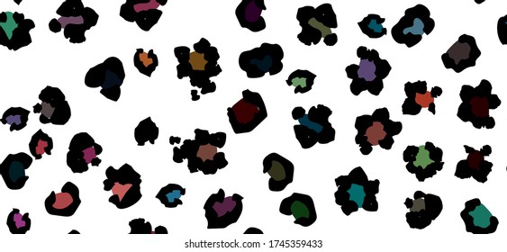 Blue Gradient Leopard Grunge Cat Jaguar Repeat Ink. Cheetah Vector Skin. Seamless Cheetah Texture Camouflage. Leo Gradient Vector Ink. Colorful Animal Foil. Mud Animal Splat. Rainbow Leopard Print.