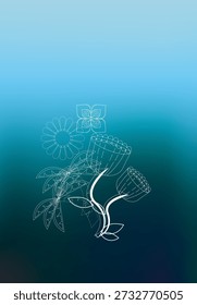 blauer Farbverlauf mit Linie Kunst abstrakte Hintergrund Illustration Design