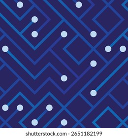 Fondo de tecnología de línea de gradiente azul, patrón de circuito de placa base de estilo.