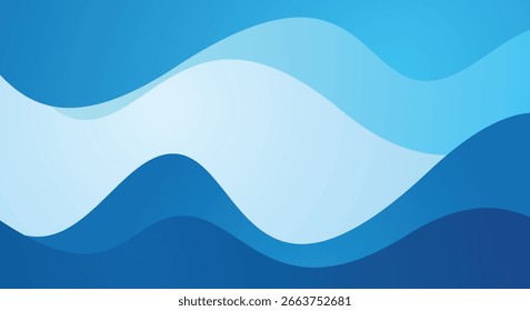 Fondo abstracto de onda de agua de línea de gradiente azul
