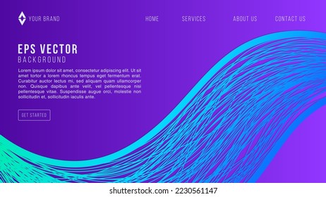 Blue Gradient Line Web Design Abstract Background Lemonade EPS 10 Vector For Website, Landing Page, Home Page, Web Page, Web Template