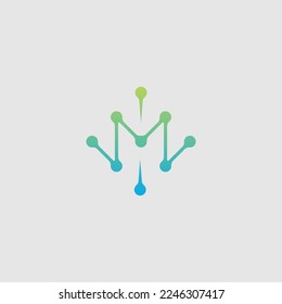 Blue Gradient Linear Rounded Style with Connected Liquid Dots