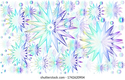 blue gradient lines of geometric shapes on a white background