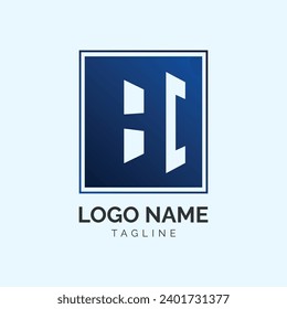 Logotipo de degradado azul con Ilusión H para uso de identidad corporativa