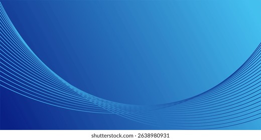 Blue gradient mesh abstract background with wavy blended lines nice for wallpaper or banner