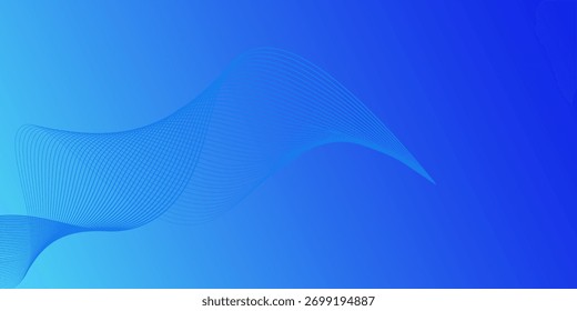 Fondo abstracto de malla degradada azul con líneas mezcladas onduladas agradable para el Fondo de pantalla o el Anuncio