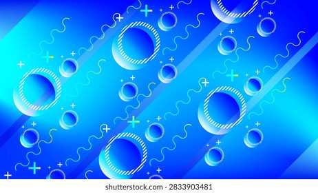 Blue gradient mesh modern creative abstract background with ellipses nice for wallpaper or banner