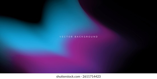 Blue gradient on dark background. You use can banner, brochre, presentation. Vector illustration
