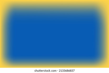 Blue gradient pattern with blurry yellow frame vector banner. 