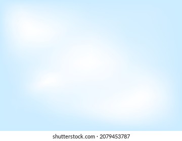 Blue gradient pattern.  Vector blue sky clouds background. 