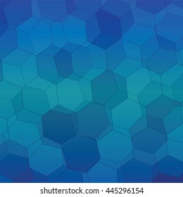 Blue gradient Polygonal style vector pattern for background