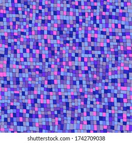 Blue gradient random mosaic. Сhaotic mosaic texture. Abstract background with geometric design. Square pattern. Vector mosaic background. Follow other mosaic patterns in my collections. 