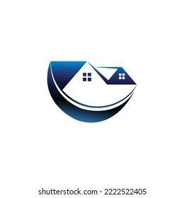 Blue Gradient real estate or property logo