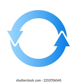 flecha giratoria redonda de degradado azul.
Datos vectoriales fáciles de usar.