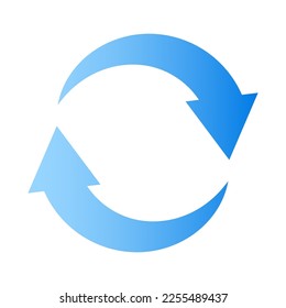 blue gradient round rotating arrow.
Easy-to-use vector data.