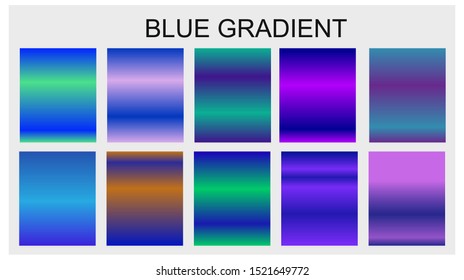 Blue Gradient Set Different Colors For Background. Design for Smartphone screen, mobile app Template, banner ,Wallpaper, background, flyer, Social media. Eps10