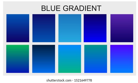 Blue Gradient Set Different Colors For Background. Design for Smartphone screen, mobile app Template, banner ,Wallpaper, background, flyer, Social media. Eps10