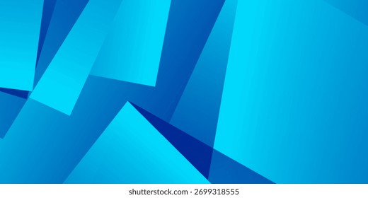 Blue gradient shapes background horizontal simple vector
