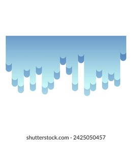 Blue gradient shapes for paper corners. Vector illustration.