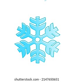 blue gradient snowflake icon. Snow. Winter symbol. Vector illustration 