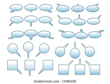 Blue Gradient Speech Bubbles