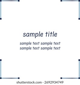 Blue gradient square decorative frame 5