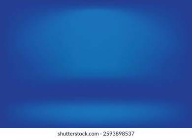 Blue gradient studio background with soft spotlight effect. Ideal for product display, branding, presentations, advertising, and digital designs. Clean and modern backdrop.