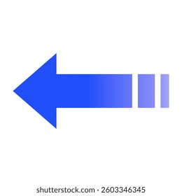 Blue Gradient Stylish Left Going Arrow Business Simple