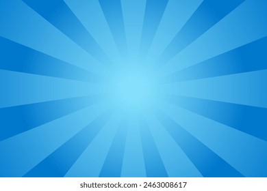 Blauer Farbverlauf Sunburst Hintergrund Clipart